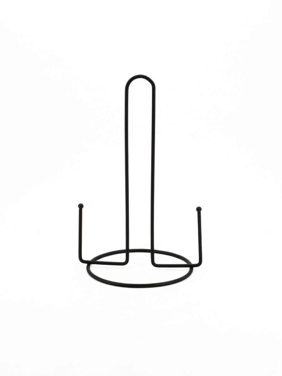 PORTA ROLLOS DE COCINA METAL - NEGRO 