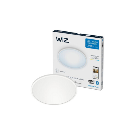 Plafón LED inteligente WIZ 16W Blco Dinámico Ø29cm L27419