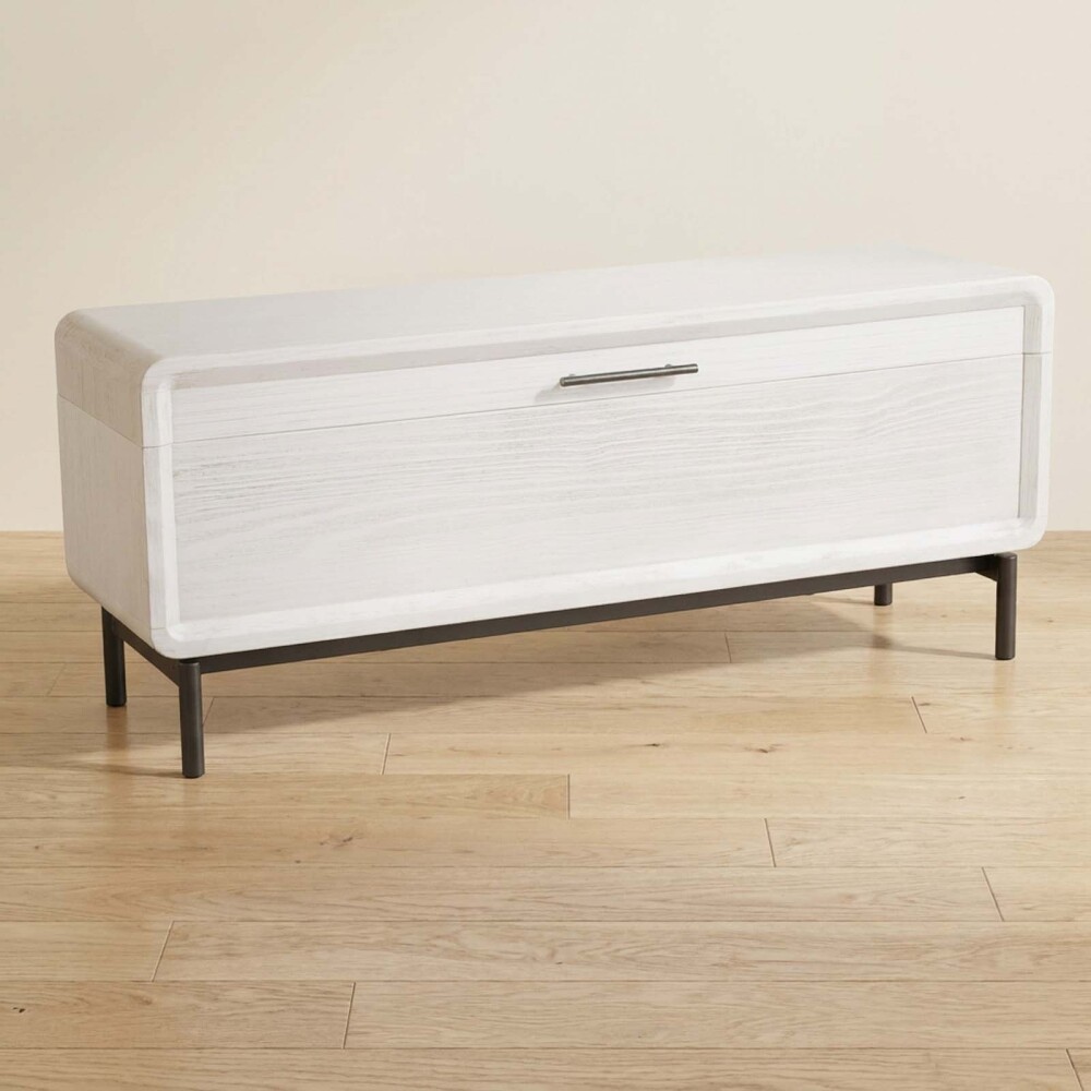 PIE DE CAMA C/BAUL MADERA BLANCO WESTBROOK