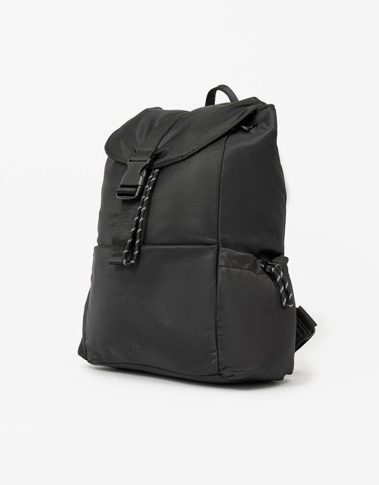Mochilas Urbanas Nylon Mochila Cierre Marinero - Negro