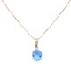 Colgante oro 18k con topacio oval engarce 4 puntas. Colgante oro 18k con topacio oval engarce 4 puntas.