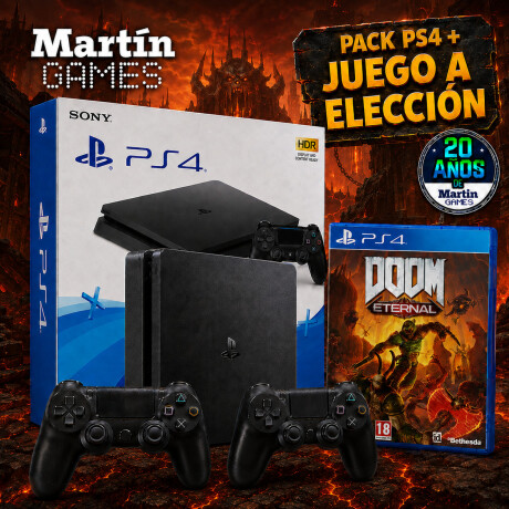 CONSOLA Playstation 4 PS4 SLIM 500 GB RECERTIFICADA + DOOM DIGITAL CONSOLA Playstation 4 PS4 SLIM 500 GB RECERTIFICADA + DOOM DIGITAL