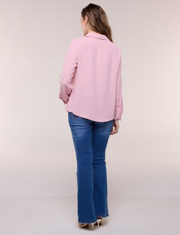 Blusa Holgada Triple Botón ROSA