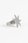 Anillo star acero plateado