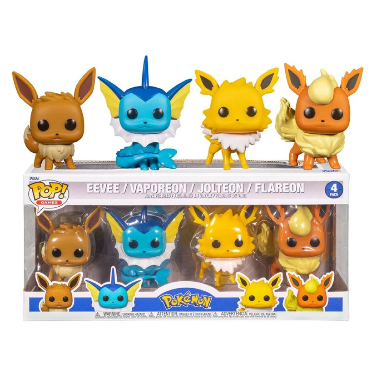 Eevee/ Vaporeon / Jolteon / Flareon • Pokémon - Pack x4 
