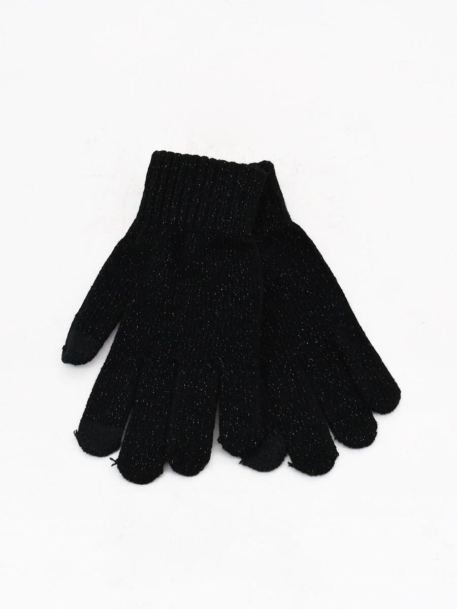 GUANTES BRILLOS - NEGRO 