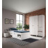 CAMA DE 1 PLAZA MADERA MACIZA CHARME BLANCA CAMA DE 1 PLAZA MADERA MACIZA CHARME BLANCA