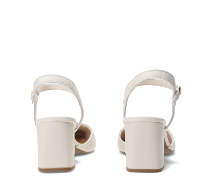 Zapato abierto con tobillera Offwhite