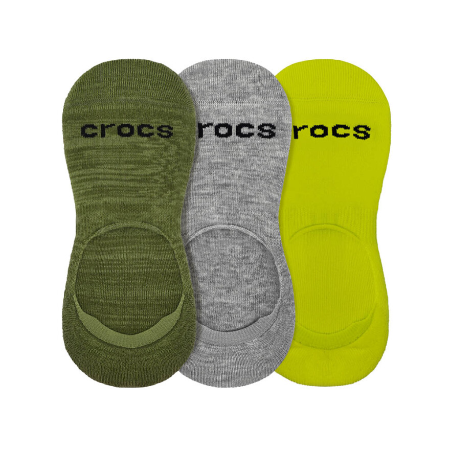 Medias Crocs Wide Mouth Hidden Liner (Random Feed) Unisex Moss/multi