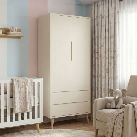 Ropero 2 Puertas 2 Cajones infantil Theo Gris