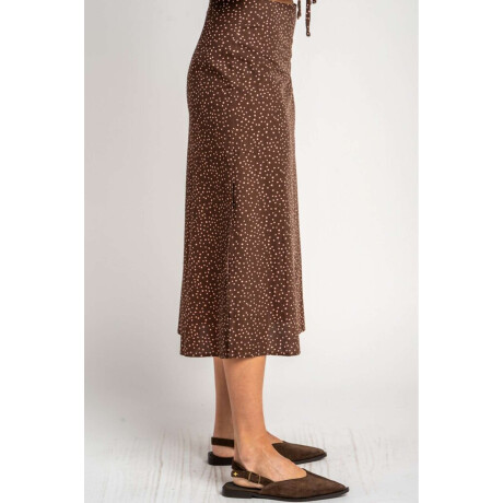 Falda Lunares Marron