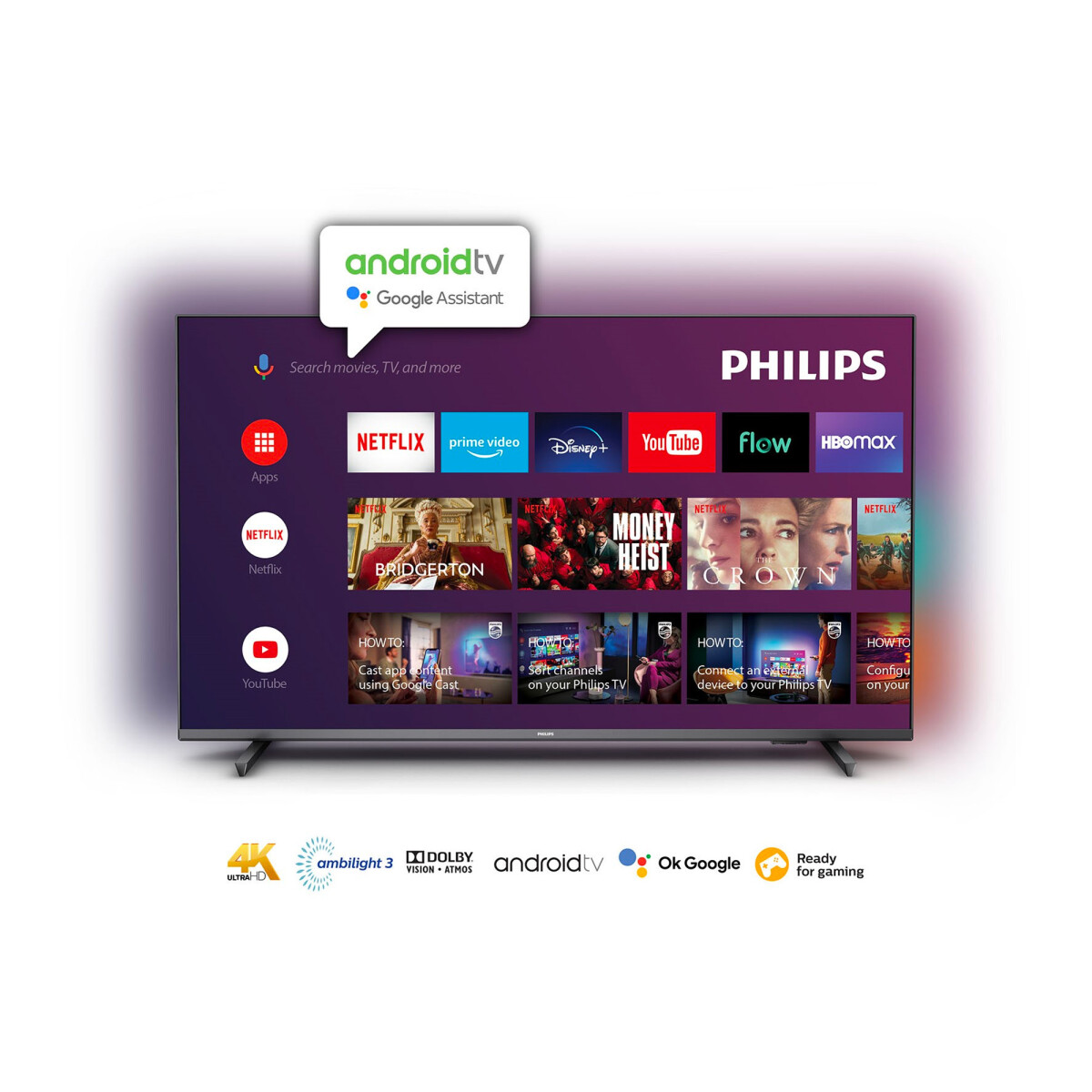 Smart TV 4K Philips 70" Android y Ambilight - 70PUD7906/55 