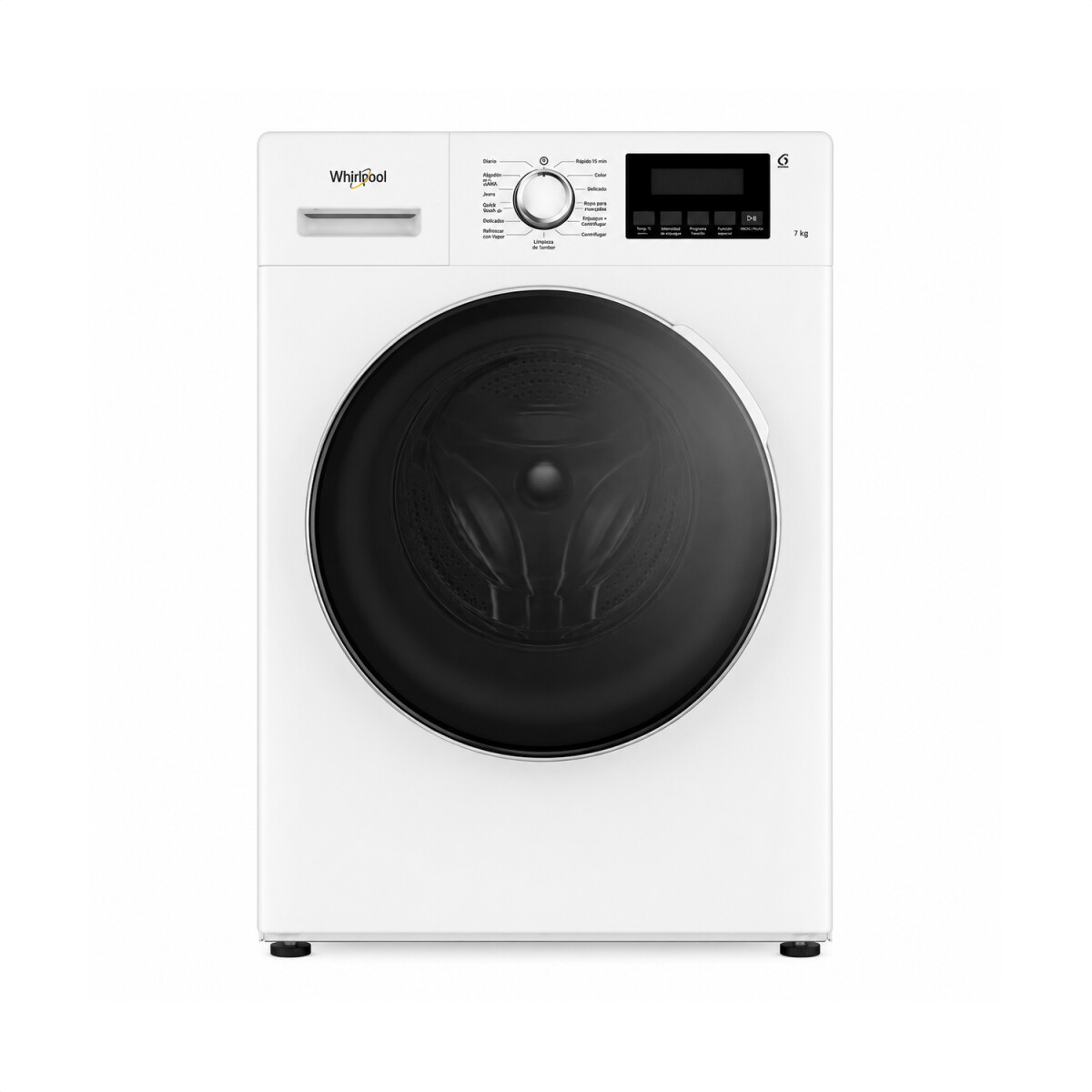 Lavarropas Whirlpool 7kg Wnq75abdna Inverter - LAVARROPAS WHIRLPOOL 7.5KG WNQ75ABDNA BL 