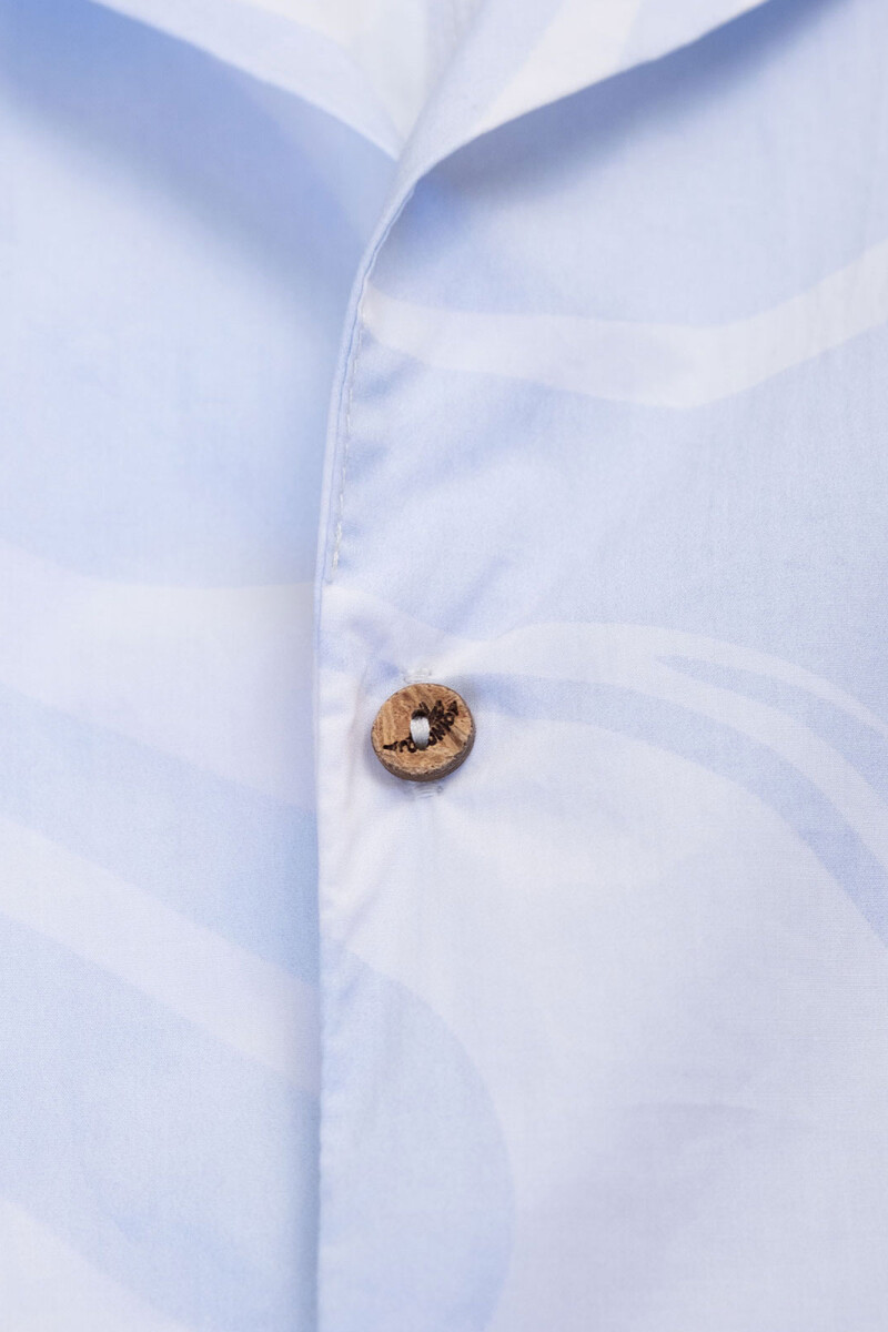 CAMP-COLLAR BOXY SHIRT Marble Sky