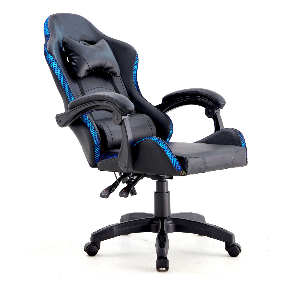 SILLA GAMER PU NEGRO LED