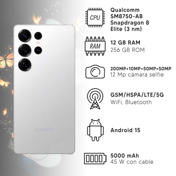 Samsung S25 Ultra 12/256 Gb 5g + Regalo PLATEADO