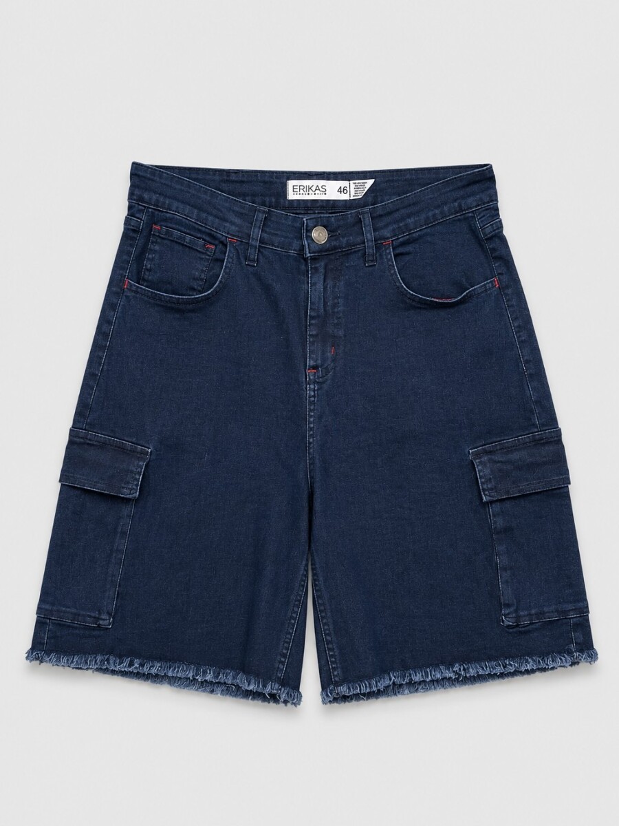 Bermuda Flor Jazmin Cargo Negro