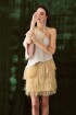 Raphia Skirt Beige