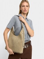 Bolso De Hombro De Piel Serraje camel