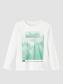 Camiseta Estampada Manga Larga White Alyssum