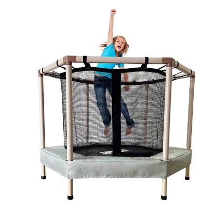 Cama Elástica 173 C/ Protección Reforzada Trampolín Gris