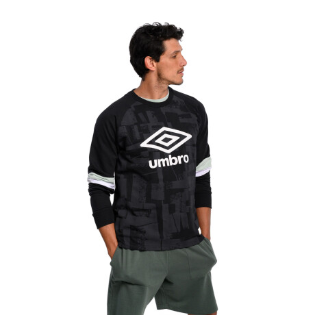 Buzo de Hombre Umbro Printed Negro - Verde - Blanco