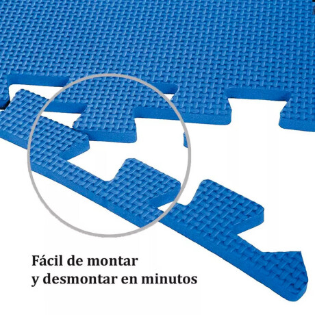 Piso Goma Eva Tatami Encastrable 1x1mts X1cm Gimnasio Azul