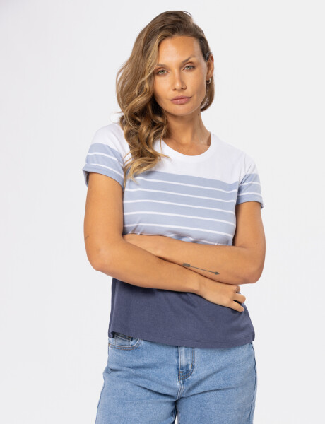 REMERA RAYADA Blanco