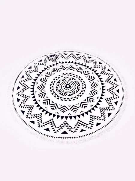 TOALLA REDONDA MICROFIBRA BLANCO