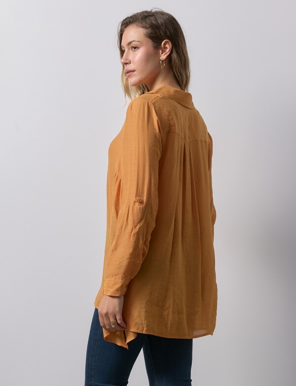 Camisa Larga ANARANJADO