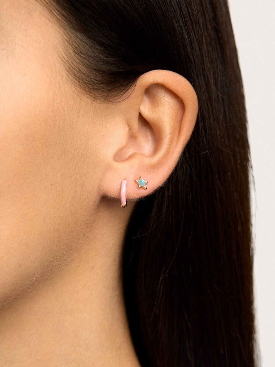 Set De Pendientes Con Esmalte multicolor