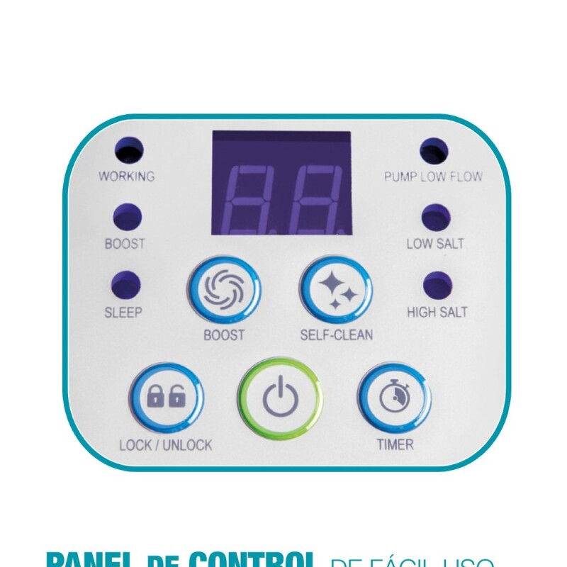 INTEX SISTEMA CLORACION SALINA 4GR/H QS400 HASTA 17413 LTS Intex Sistema Cloracion Salina 4gr/h Qs400 Hasta 17413 Lts