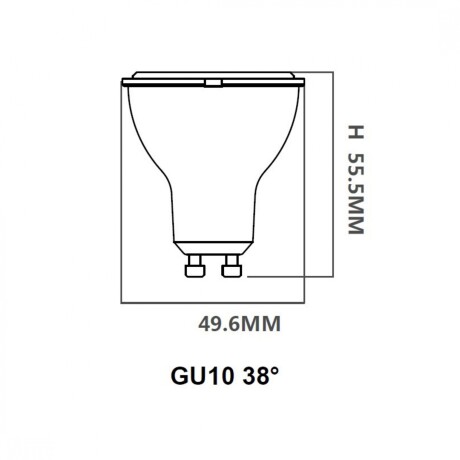 Pack x10 pcs Lamparas LED tipo dicroica GU10 7W Luz Cálida