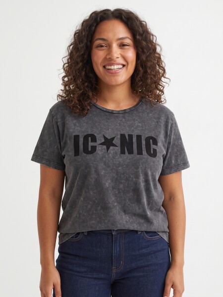 REMERA SOLENNE GRIS OSCURO