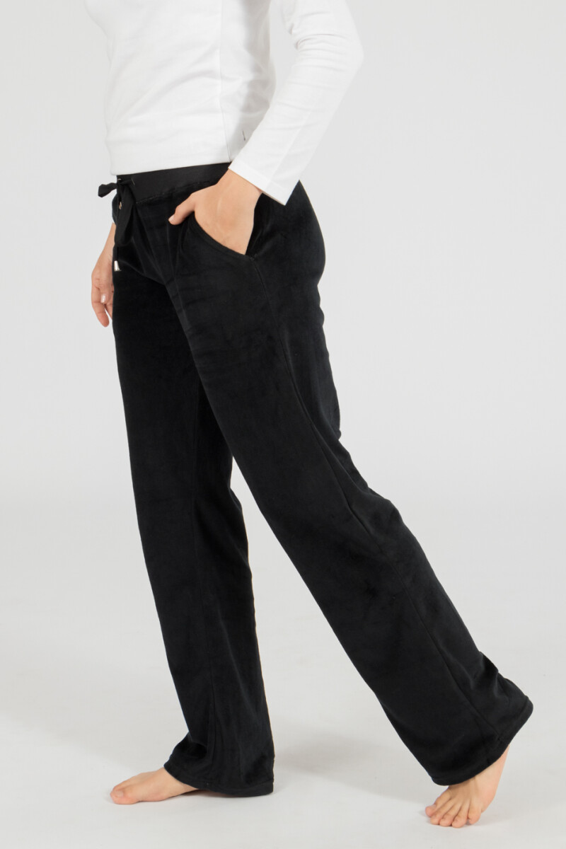 Pantalon velour Negro