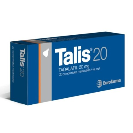 Talis 20 mg x 20 Comprimidos Masticables Tratamiento para Disfunción Eréctil TALIS 20 MG 20 COMPRIMIDOS MASTICABLES