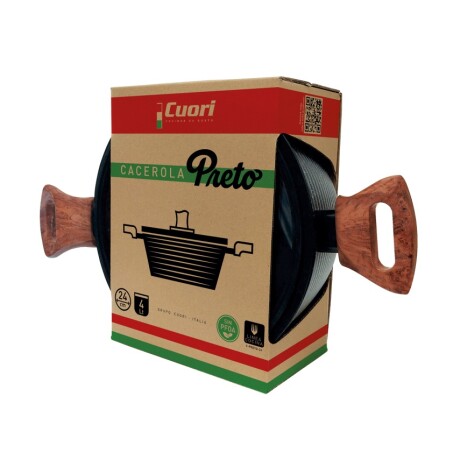 CACEROLA CON TAPA CUORI 24CM MODELO PRETO 001
