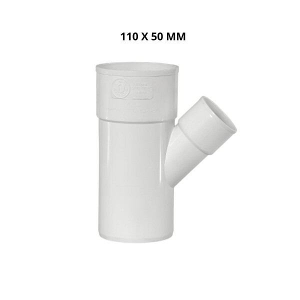 RAMAL Y PVC 110 X 50MM M-H Ramal Y Pvc 110 X 50mm M-h