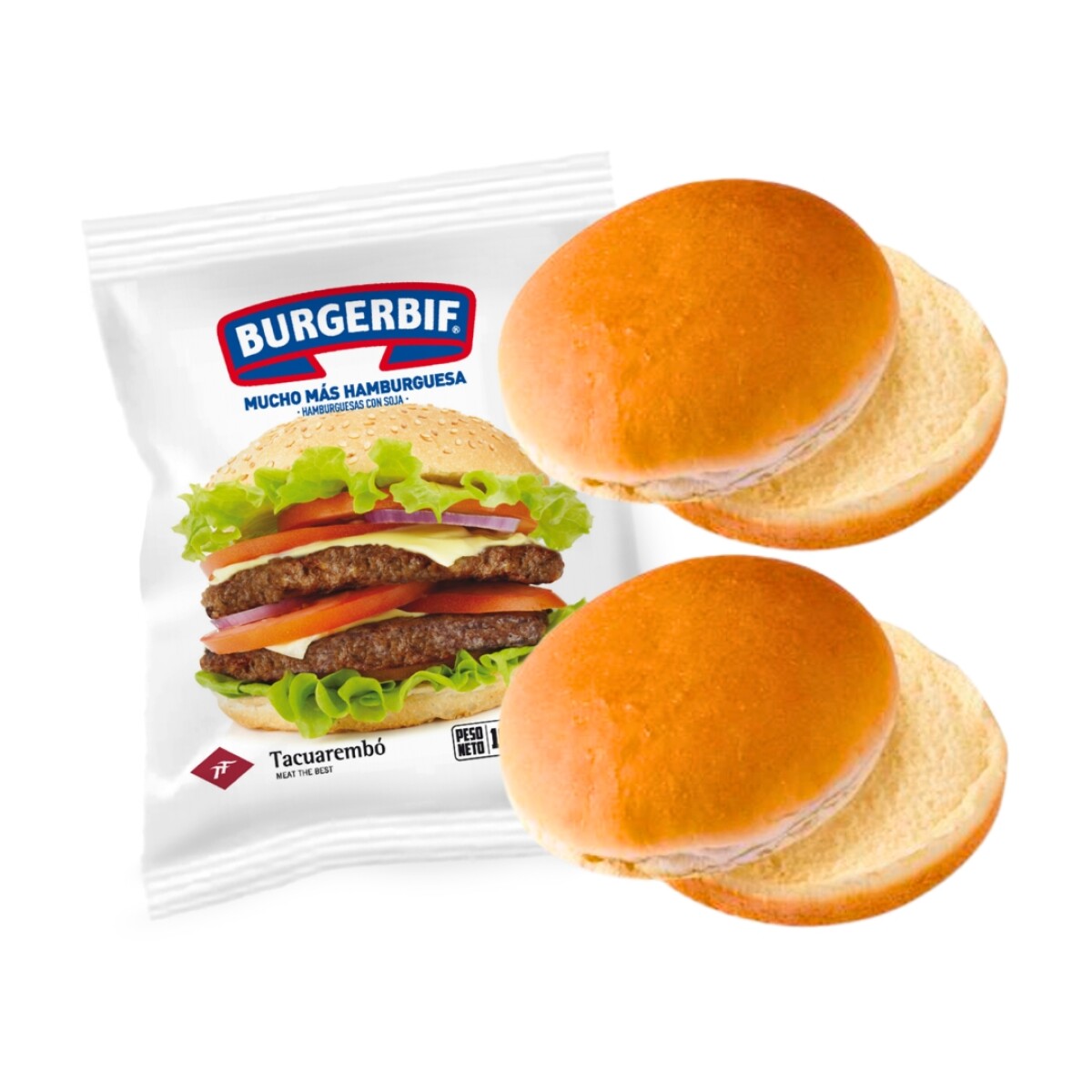 Pack Hamburguesas Burgerbif y Panes - 2 + 2 Uds. 