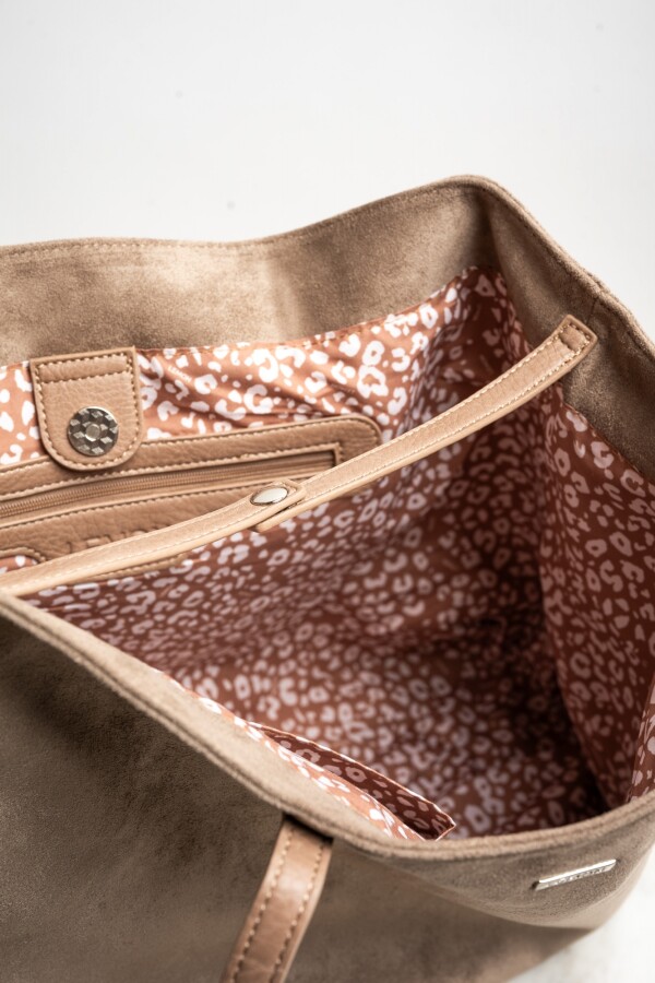 Travel Bag Gamuza Vegana Mocha