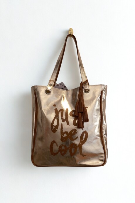 Cartera Shopping Dorada