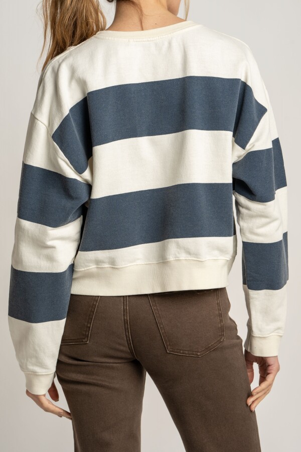 Sweater Algodon Rayas Navy Marino