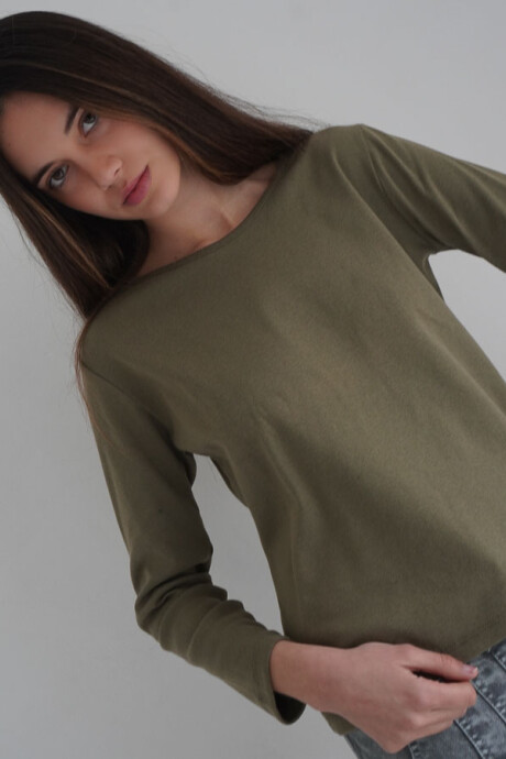Long Sleeve T-Shirt Verde Seco