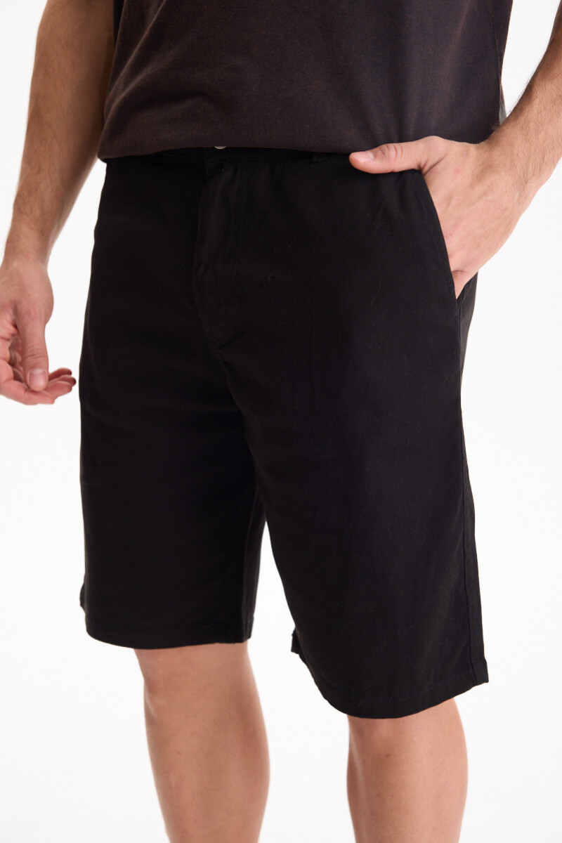 Bermuda De Gabardina Echo Negro