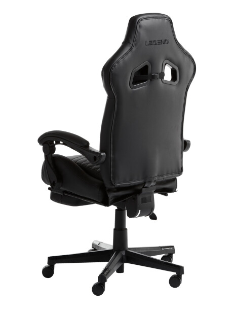 Silla gaming HALLUM con apoya pies negro Silla gaming HALLUM con apoya pies negro