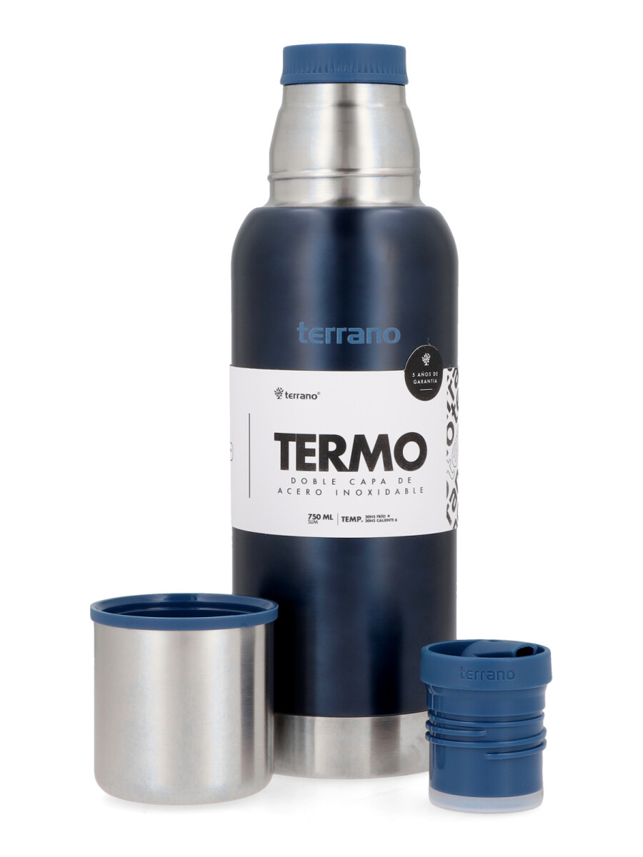 Termo Premium Slim 750ML. - Azul Metalizado 