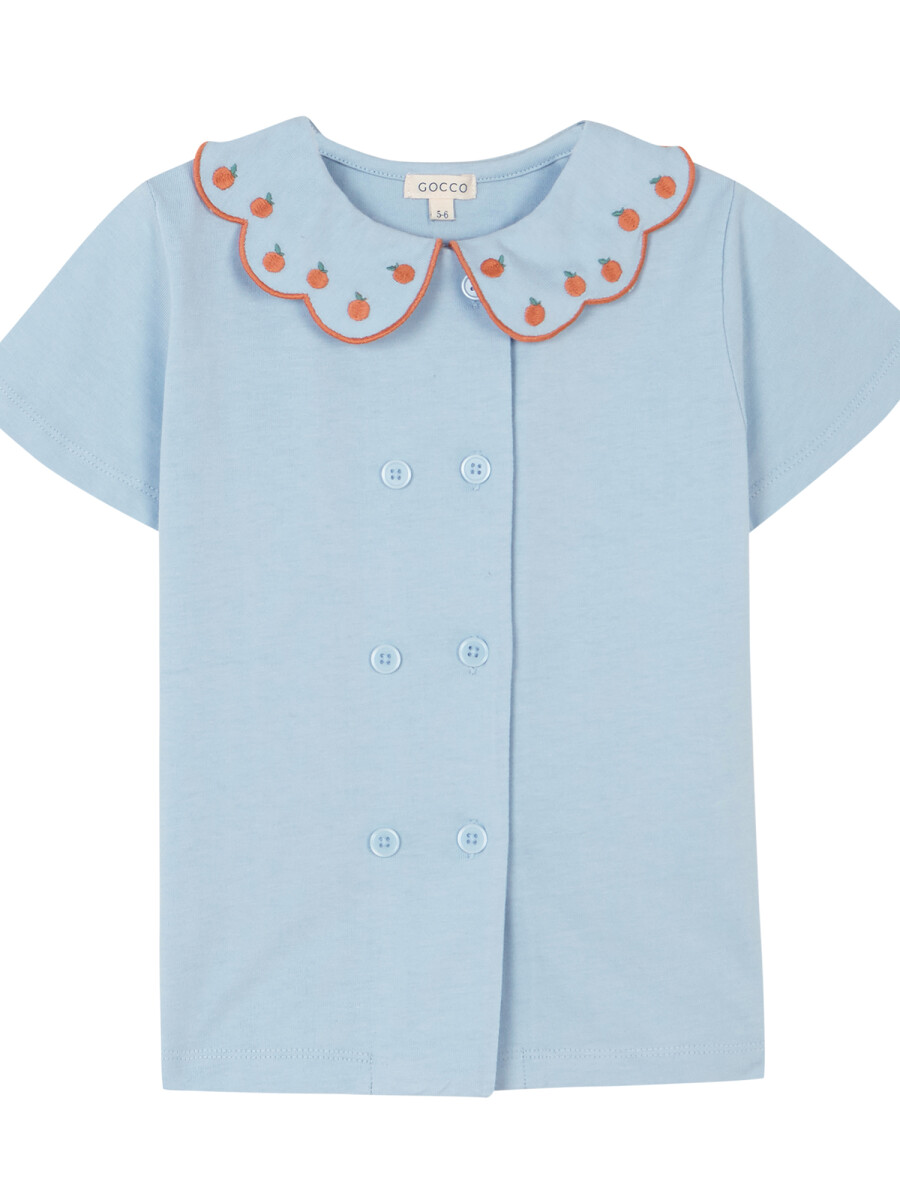 Pijama Naranjas Azul