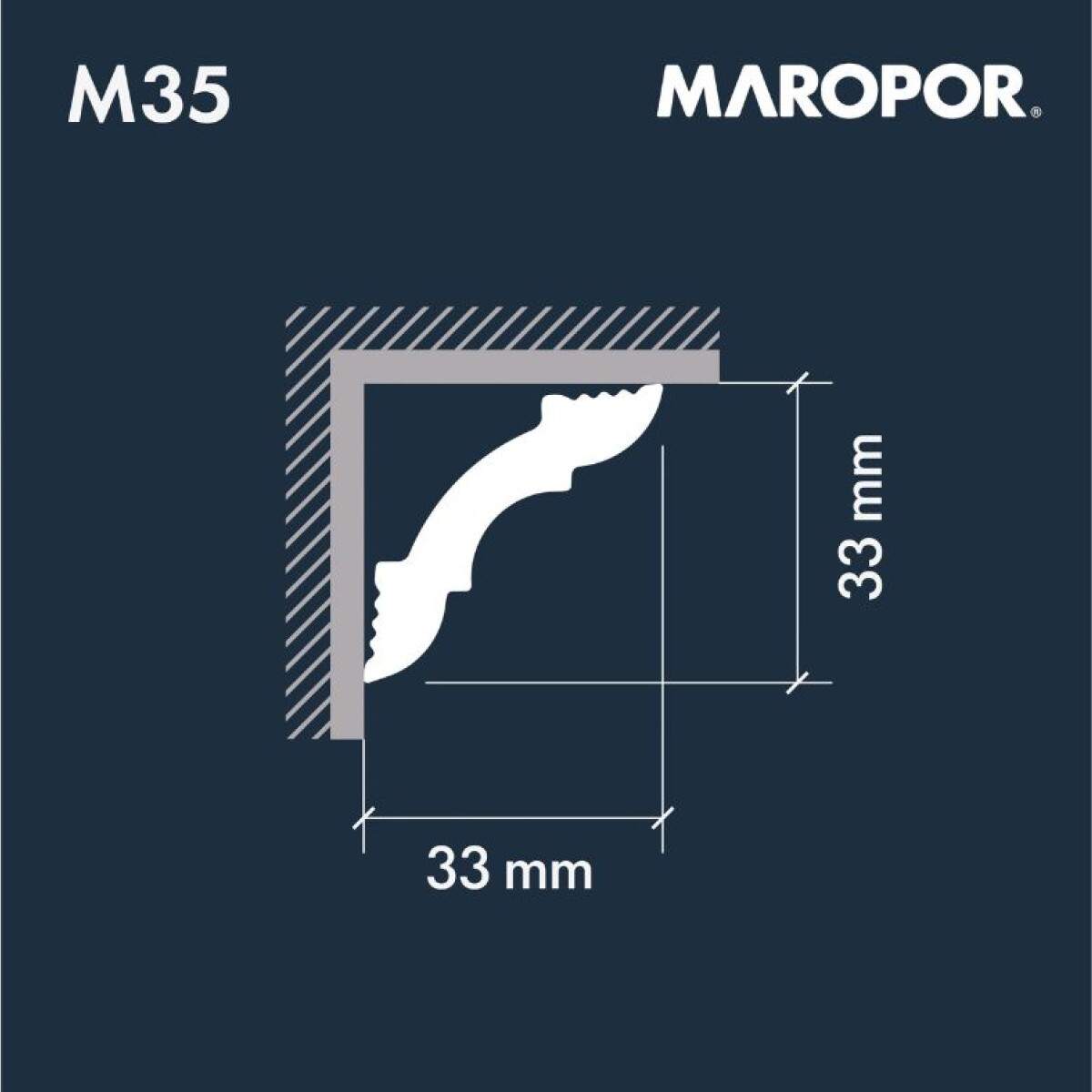 Moldura de poliestireno M35 Maropor Moldura de poliestireno M35 Maropor