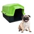 Casa Casilla Cucha Perro Mascota N3 Plastico Raza Mediana Color Variante Verde