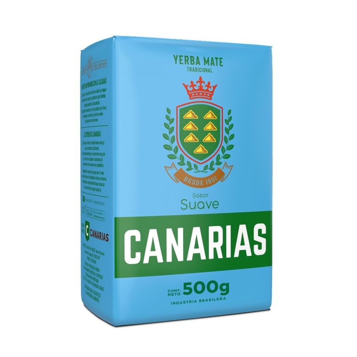 YERBA MATE CANARIAS SUAVE 1/2KG 